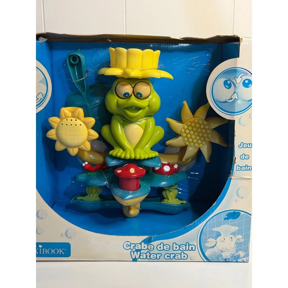 Lexibook Interactive Frog Bath Play Toy Green Yellow Blue Sunflower Lily Pad NEW